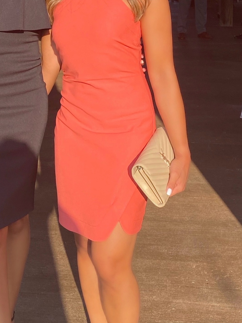 Elizabeth and James Coral Mini Dress